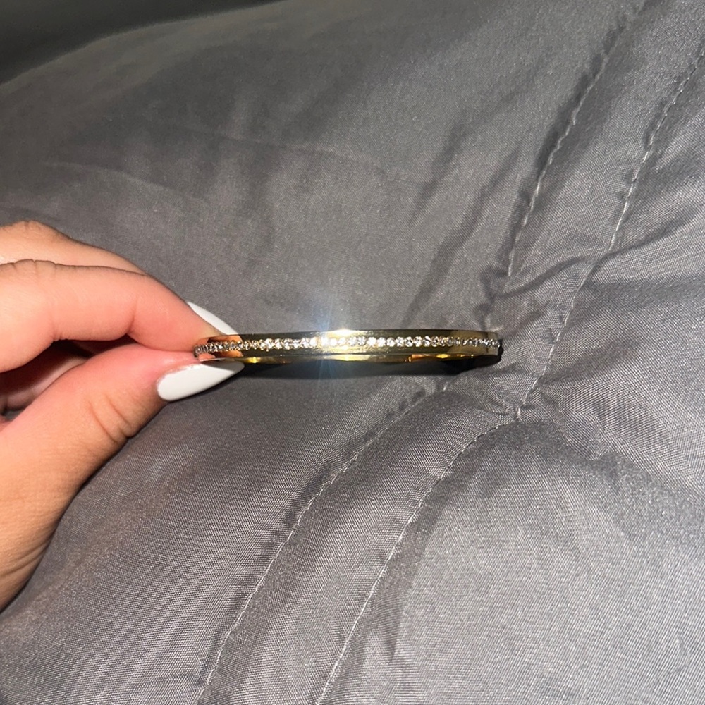 Kate spade Gold Bangle with Crystals